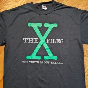 Vintage X Files Single stitch men's adult large Canada black tee shirt retro